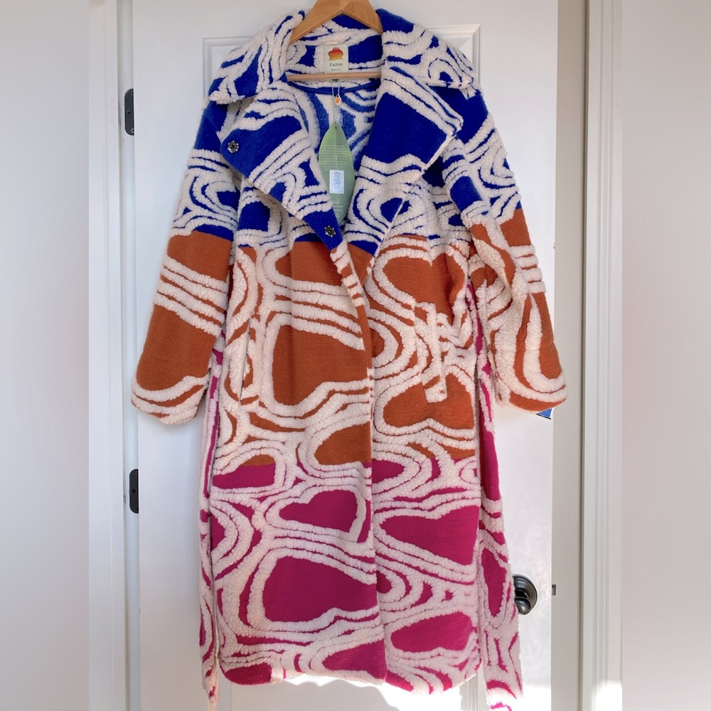 FARM Rio Fleece Multicolored Coat